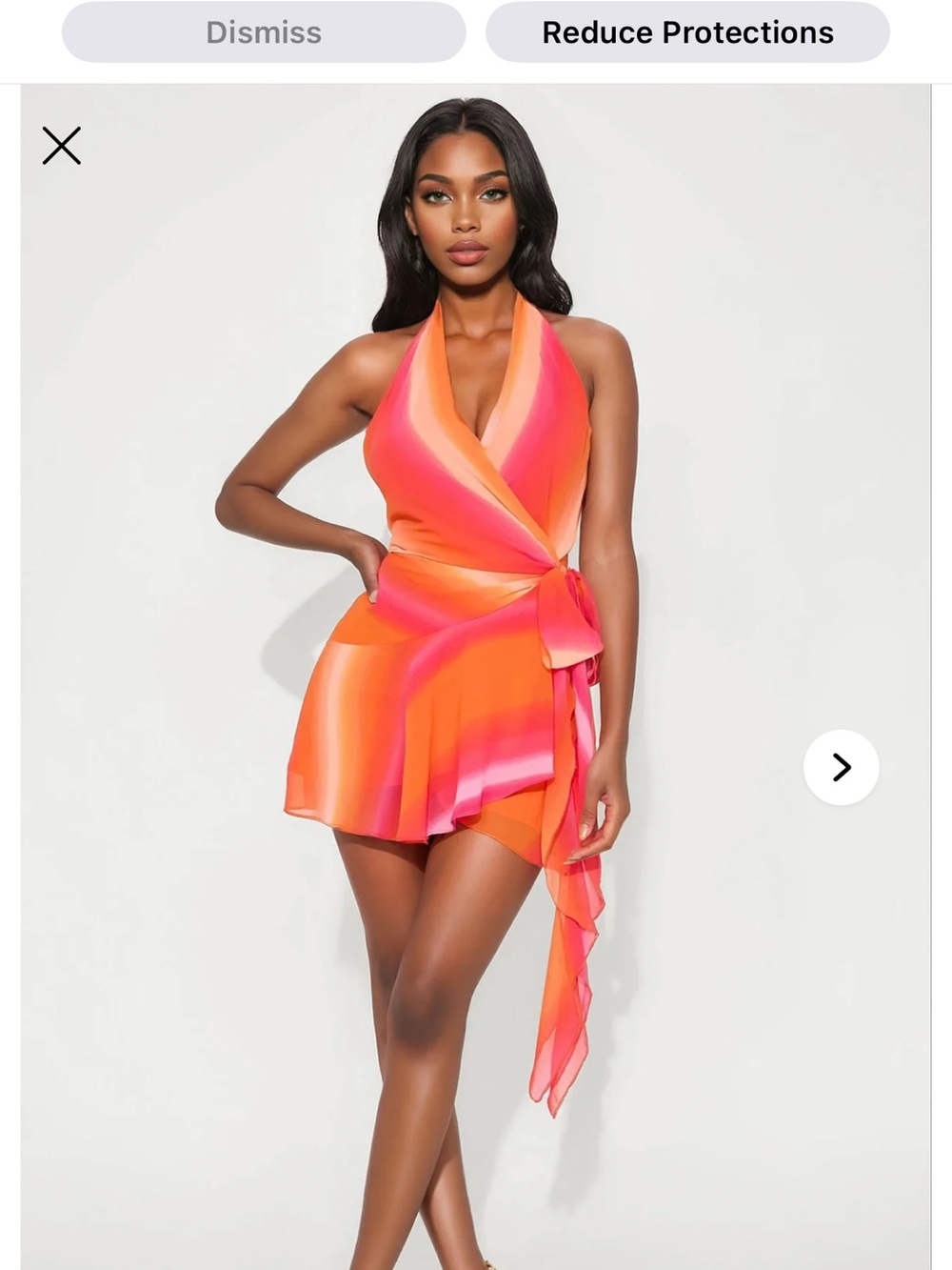 Fashion Nova | Sunset Halter Mini Wrap Dress